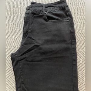 Black denim skinny jeans